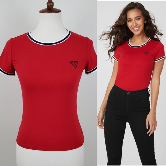 Guess Freddie Ringer Tee - Picture 1 of 11